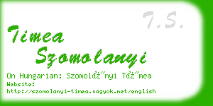 timea szomolanyi business card